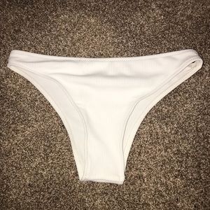 NEW!! ribbed white bikini bottoms